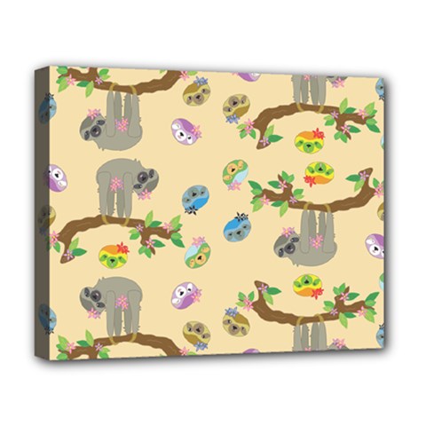 Sloth Neutral Color Cute Cartoon Deluxe Canvas 20  X 16  (stretched)