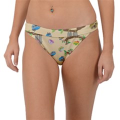 Sloth Neutral Color Cute Cartoon Band Bikini Bottom by HermanTelo