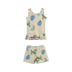 Sloth Neutral Color Cute Cartoon Kids  Boyleg Swimsuit