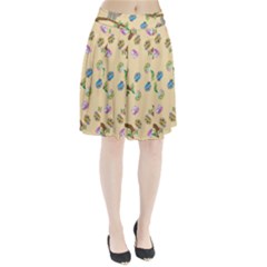 Sloth Neutral Color Cute Cartoon Pleated Skirt by HermanTelo