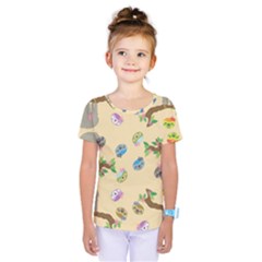 Sloth Neutral Color Cute Cartoon Kids  One Piece Tee