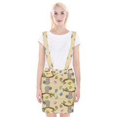 Sloth Neutral Color Cute Cartoon Braces Suspender Skirt by HermanTelo