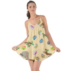 Sloth Neutral Color Cute Cartoon Love The Sun Cover Up by HermanTelo