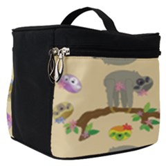 Sloth Neutral Color Cute Cartoon Make Up Travel Bag (small)