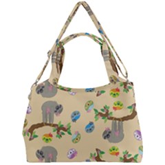 Sloth Neutral Color Cute Cartoon Double Compartment Shoulder Bag by HermanTelo