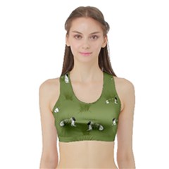 Sheep Lambs Sports Bra With Border