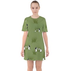 Sheep Lambs Sixties Short Sleeve Mini Dress by HermanTelo