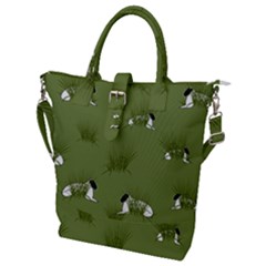 Sheep Lambs Buckle Top Tote Bag