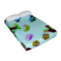 Sloth Aqua Blue Cute Cartoon Tile Green Fitted Sheet (Full/ Double Size) View2