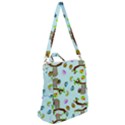 Sloth Aqua Blue Cute Cartoon Tile Green Crossbody Backpack View2