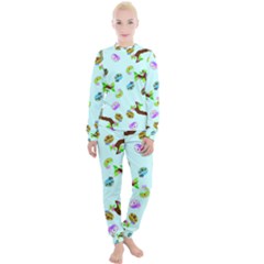 Sloth Aqua Blue Cute Cartoon Tile Green Women s Lounge Set