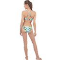 Sloth Aqua Blue Cute Cartoon Tile Green High Neck Bikini Set View2