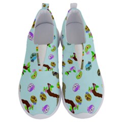 Sloth Aqua Blue Cute Cartoon Tile Green No Lace Lightweight Shoes by HermanTelo