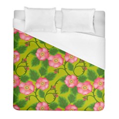 Roses Flowers Pattern Bud Pink Duvet Cover (full/ Double Size)