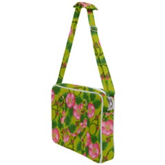 Roses Flowers Pattern Bud Pink Cross Body Office Bag