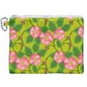 Roses Flowers Pattern Bud Pink Canvas Cosmetic Bag (XXL) View1