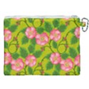 Roses Flowers Pattern Bud Pink Canvas Cosmetic Bag (XXL) View2