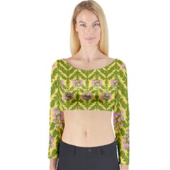 Texture Nature Erica Long Sleeve Crop Top