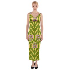 Texture Nature Erica Fitted Maxi Dress