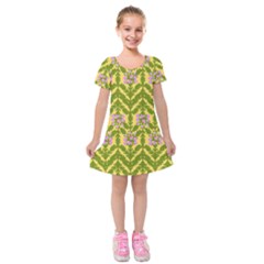 Texture Nature Erica Kids  Short Sleeve Velvet Dress