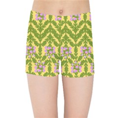 Texture Nature Erica Kids  Sports Shorts by HermanTelo