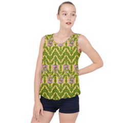 Texture Nature Erica Bubble Hem Chiffon Tank Top by HermanTelo