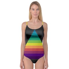 Background Rainbow Stripes Bright Camisole Leotard  by Pakrebo