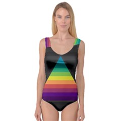 Background Rainbow Stripes Bright Princess Tank Leotard  by Pakrebo