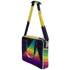 Background Rainbow Stripes Bright Cross Body Office Bag