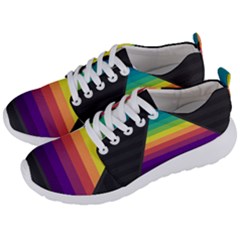 Background Rainbow Stripes Bright Men s Lightweight Sports Shoes by Pakrebo