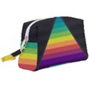 Background Rainbow Stripes Bright Wristlet Pouch Bag (Large) View1