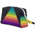 Background Rainbow Stripes Bright Wristlet Pouch Bag (Large) View2