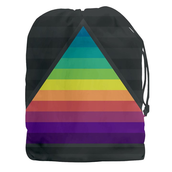 Background Rainbow Stripes Bright Drawstring Pouch (XXXL)