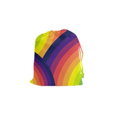 Background Rainbow Colors Colorful Drawstring Pouch (small) by Pakrebo