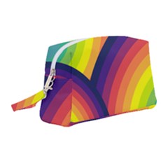 Background Rainbow Colors Colorful Wristlet Pouch Bag (medium)