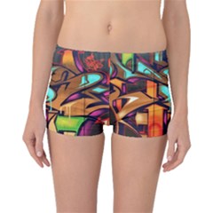 Graffiti Mural Street Art Wall Art Boyleg Bikini Bottoms by Pakrebo