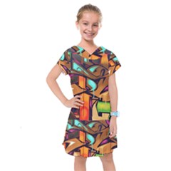 Graffiti Mural Street Art Wall Art Kids  Drop Waist Dress by Pakrebo