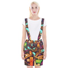 Graffiti Mural Street Art Wall Art Braces Suspender Skirt by Pakrebo