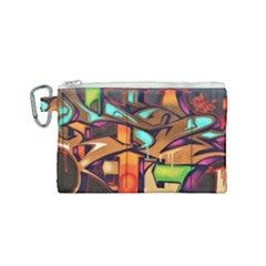 Graffiti Mural Street Art Wall Art Canvas Cosmetic Bag (small) by Pakrebo