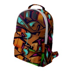 Graffiti Mural Street Art Wall Art Flap Pocket Backpack (large) by Pakrebo