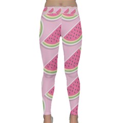 Melons Pattern Food Fruits Melon Classic Yoga Leggings by Pakrebo