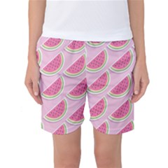 Melons Pattern Food Fruits Melon Women s Basketball Shorts by Pakrebo