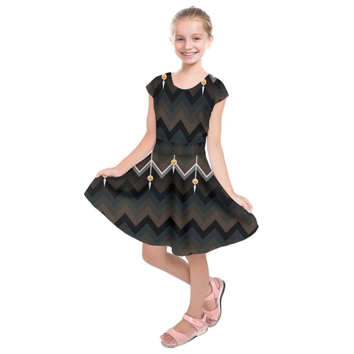 Background Pattern Non Seamless Kids  Short Sleeve Dress