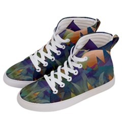 Mountains Abstract Mountain Range Men s Hi-top Skate Sneakers by Pakrebo