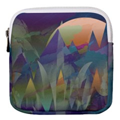 Mountains Abstract Mountain Range Mini Square Pouch