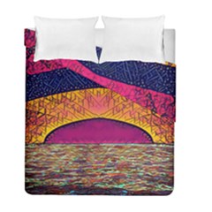 Abstract Sunrise Ocean Sunset Sky Duvet Cover Double Side (full/ Double Size)