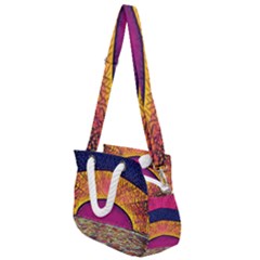 Abstract Sunrise Ocean Sunset Sky Rope Handles Shoulder Strap Bag