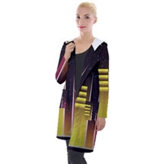 Illustrations Background Abstract Colors Hooded Pocket Cardigan by Pakrebo