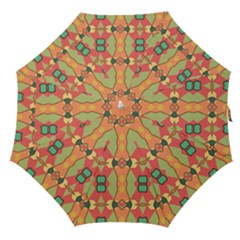 Pattern Orange Green African Straight Umbrellas by Pakrebo