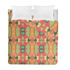 Pattern Orange Green African Duvet Cover Double Side (full/ Double Size)